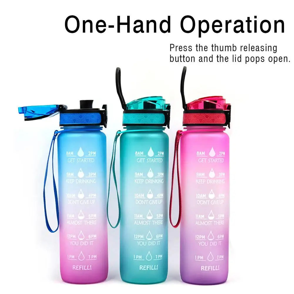 1L Material Water Bottle With Bounce Cover