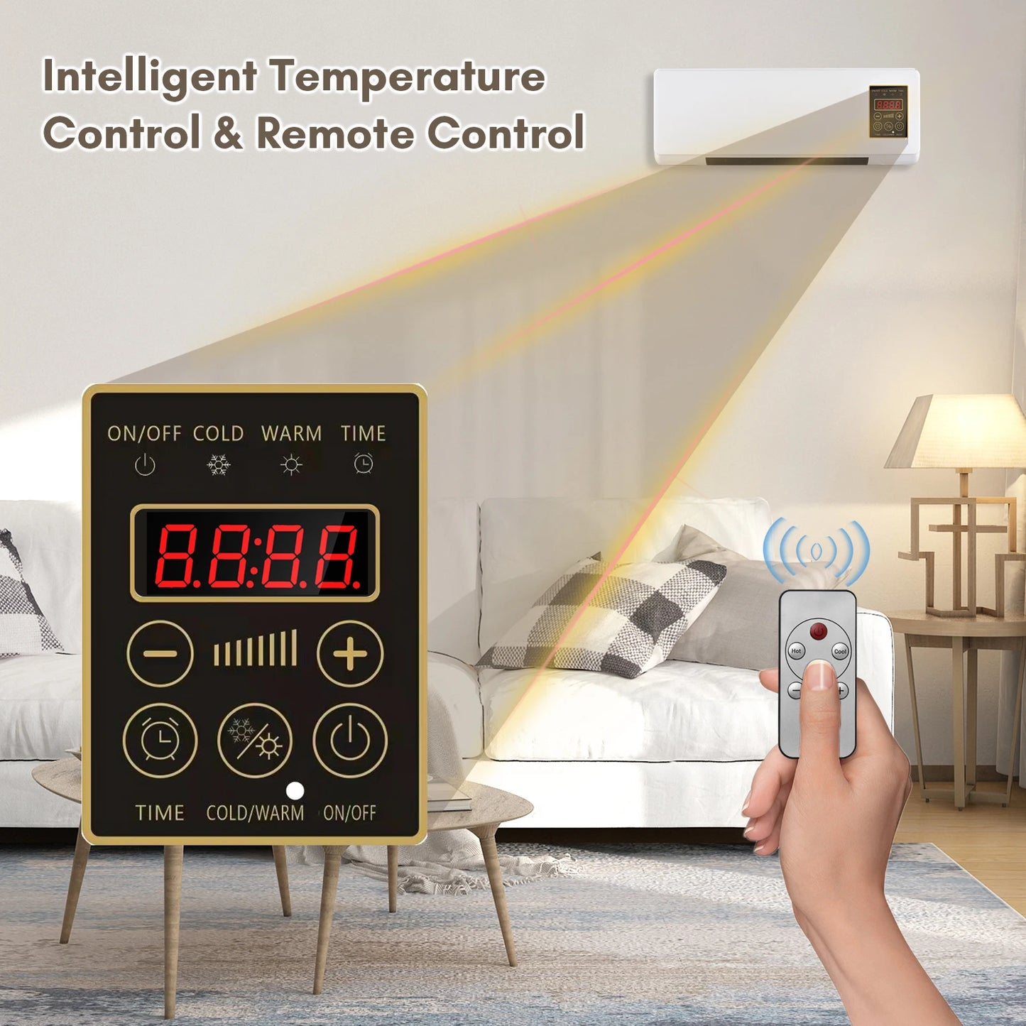 Cold and Warm Air Conditioner Heater and fan Combo 2in1