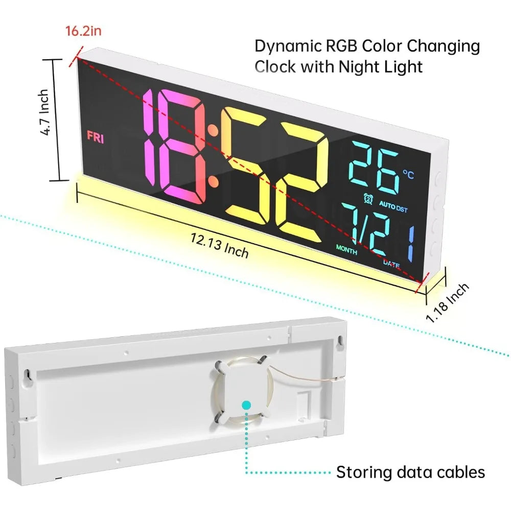 Digital Clock, Color Changing Remote Control