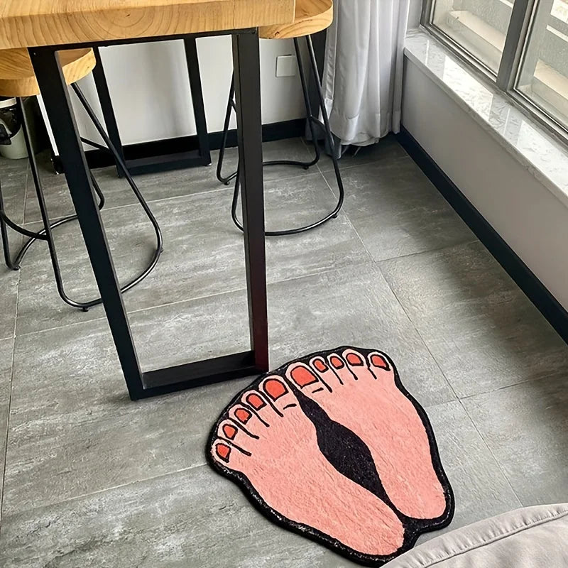 Foot Shaped Bathroom Rug - Quick-Drying