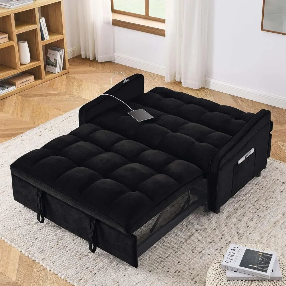 3 in 1 Sleeper Sofa Bed with USB & Type C Port