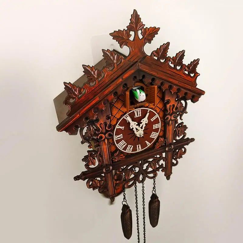 Cuckoo Clock Traditional Wooden Handcrafted Bird Wall