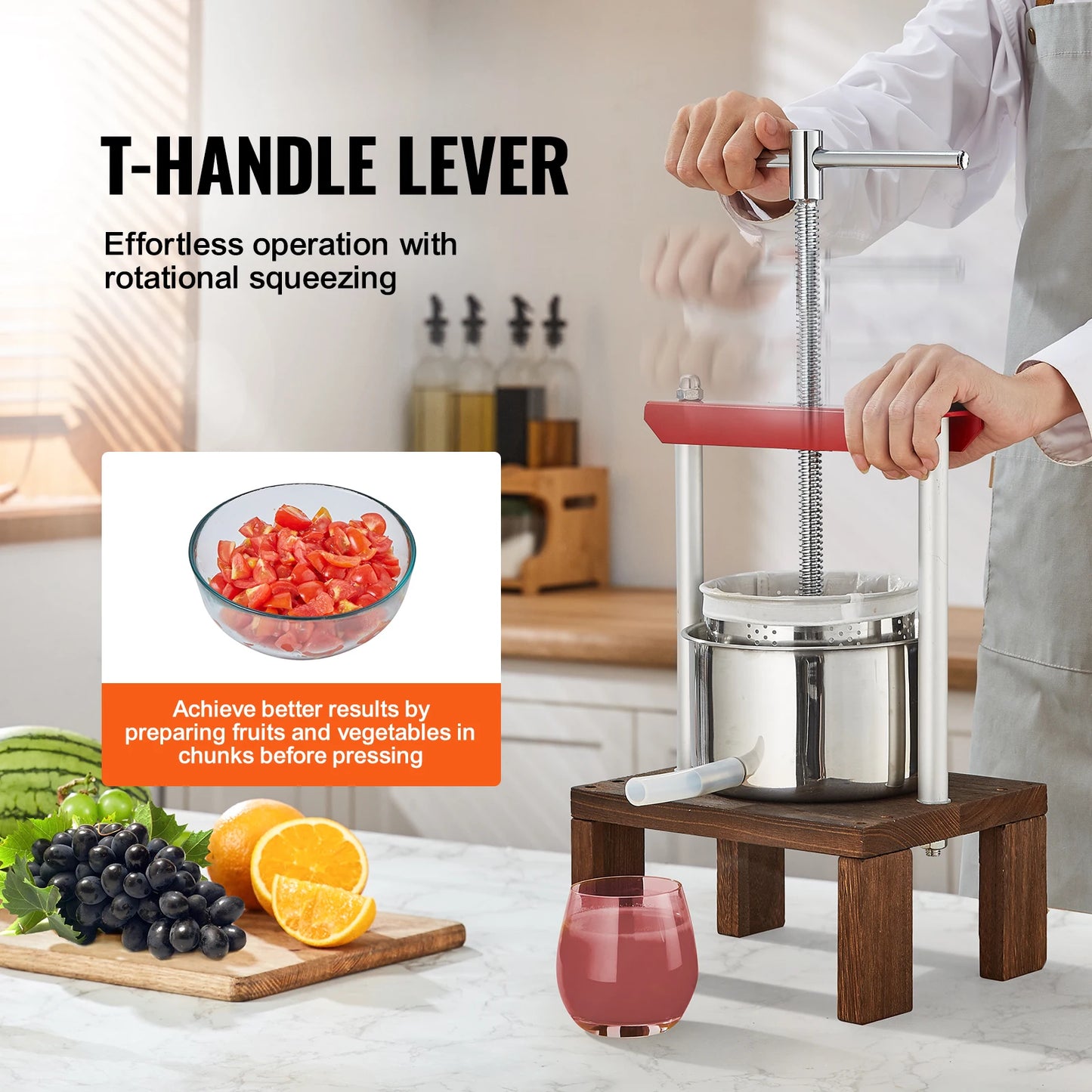 2L Orange Juicer Manual Squeezer