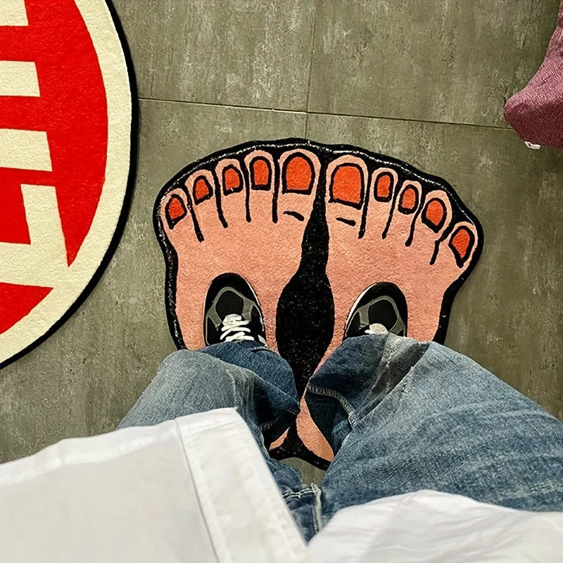 Foot Shaped Bathroom Rug - Quick-Drying