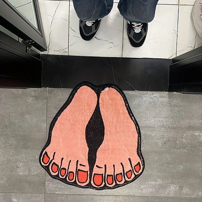 Foot Shaped Bathroom Rug - Quick-Drying