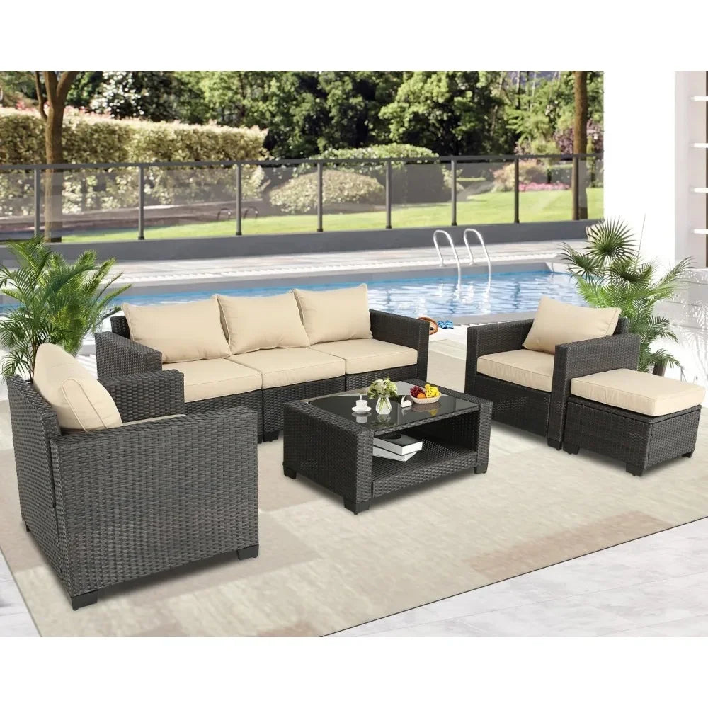 7 Pieces Outdoor Furniture Set