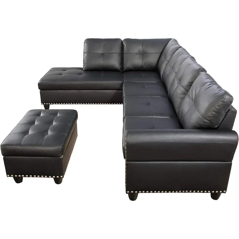 L Shaped Sectional Sofa Set with Storage