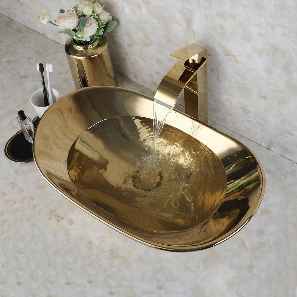 Luxury Stainless Steel Gold Sink