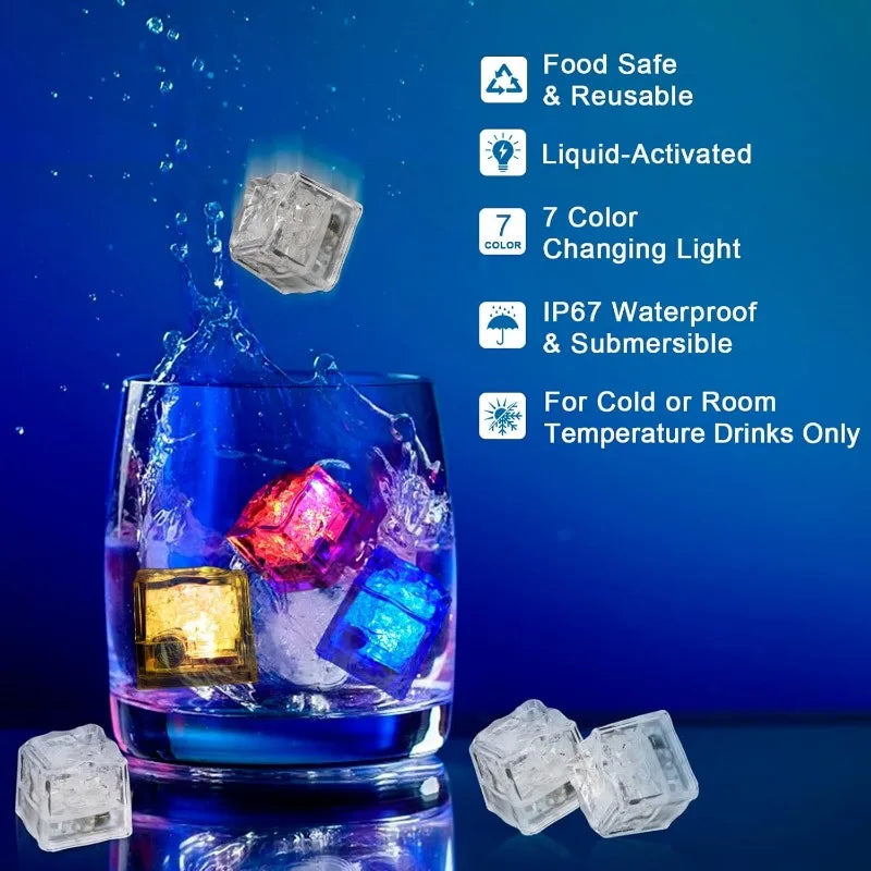 Led Ice Cubes for Drinks with Changing Lights