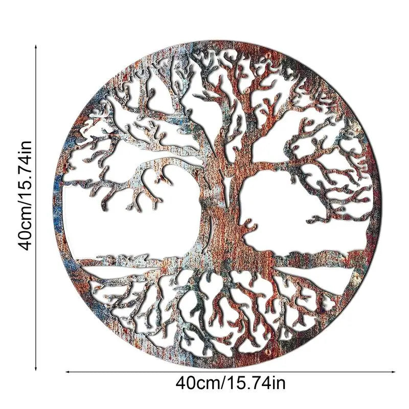 2D Iron Tree Wall Sculpture