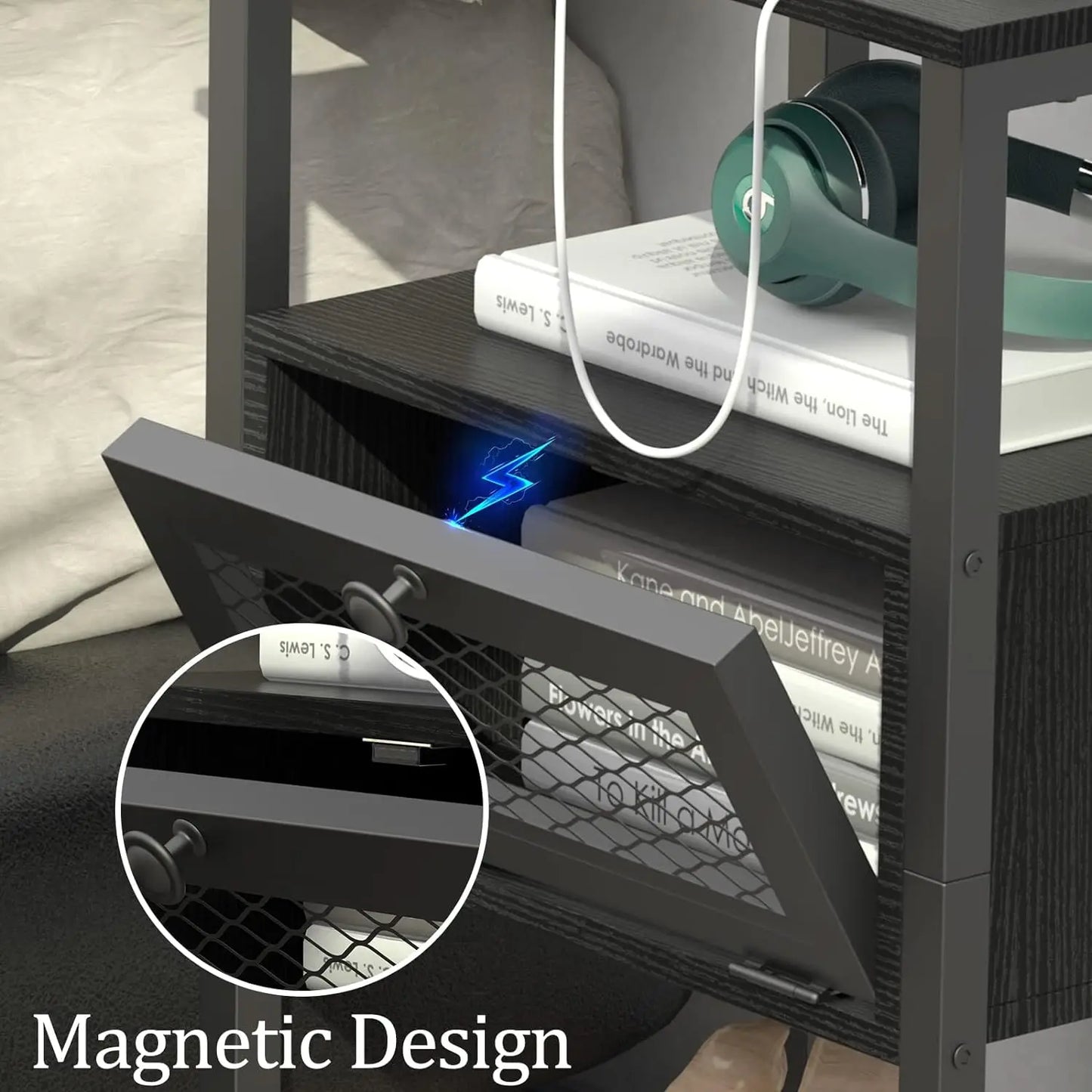 2PCs Modern Nightstand End