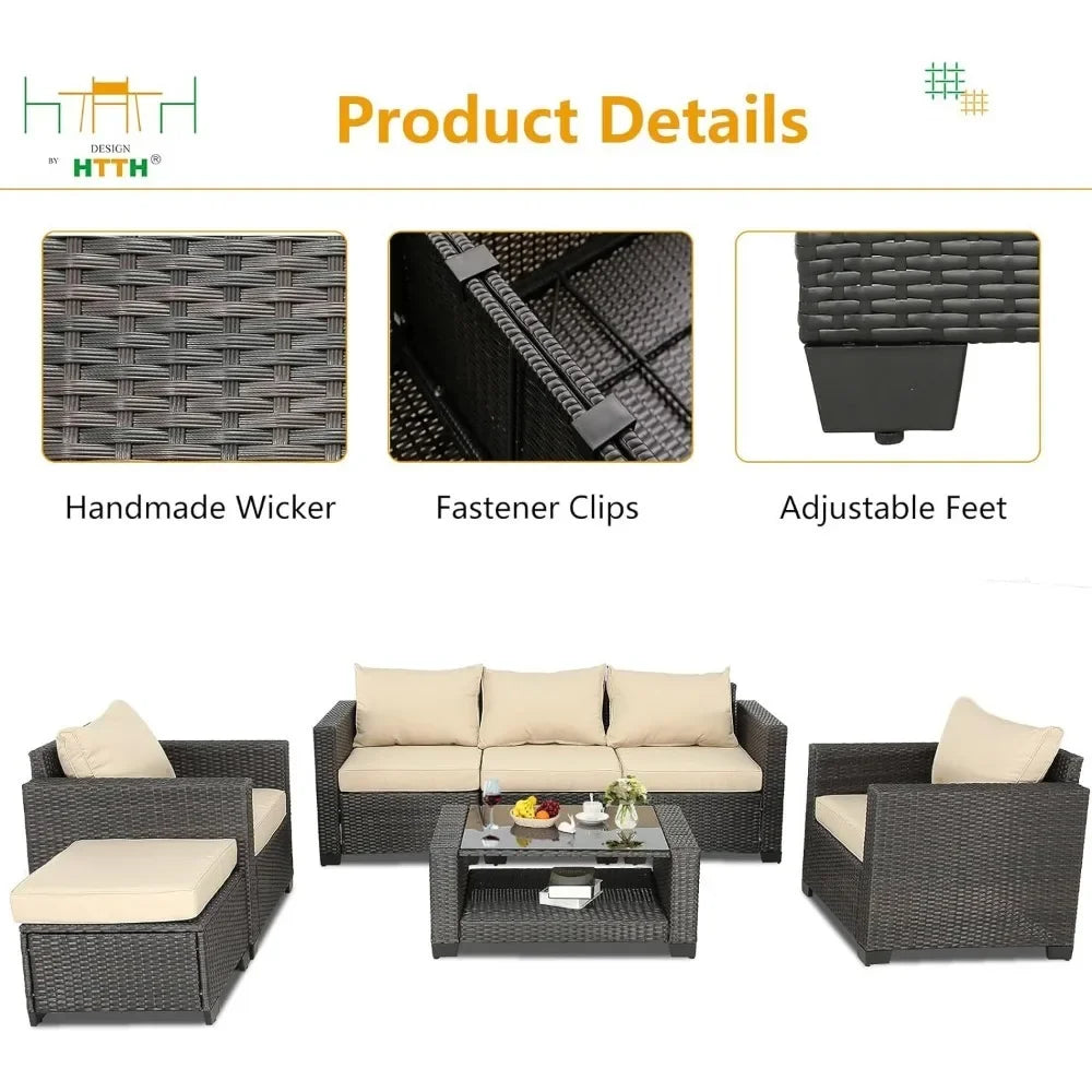 7 Pieces Outdoor Furniture Set