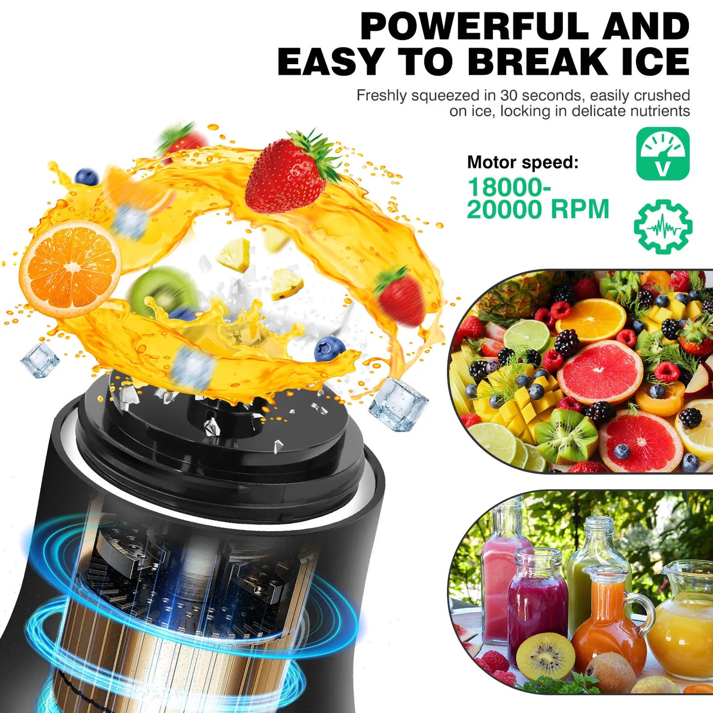 Professional 2 In 1 Portable Blender 600ML