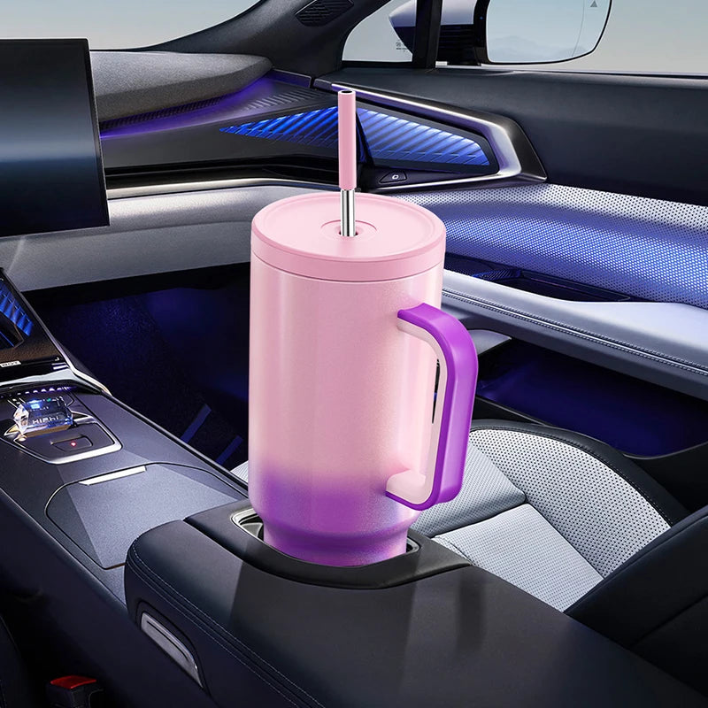 Water Bottle with Straw, Car Mug