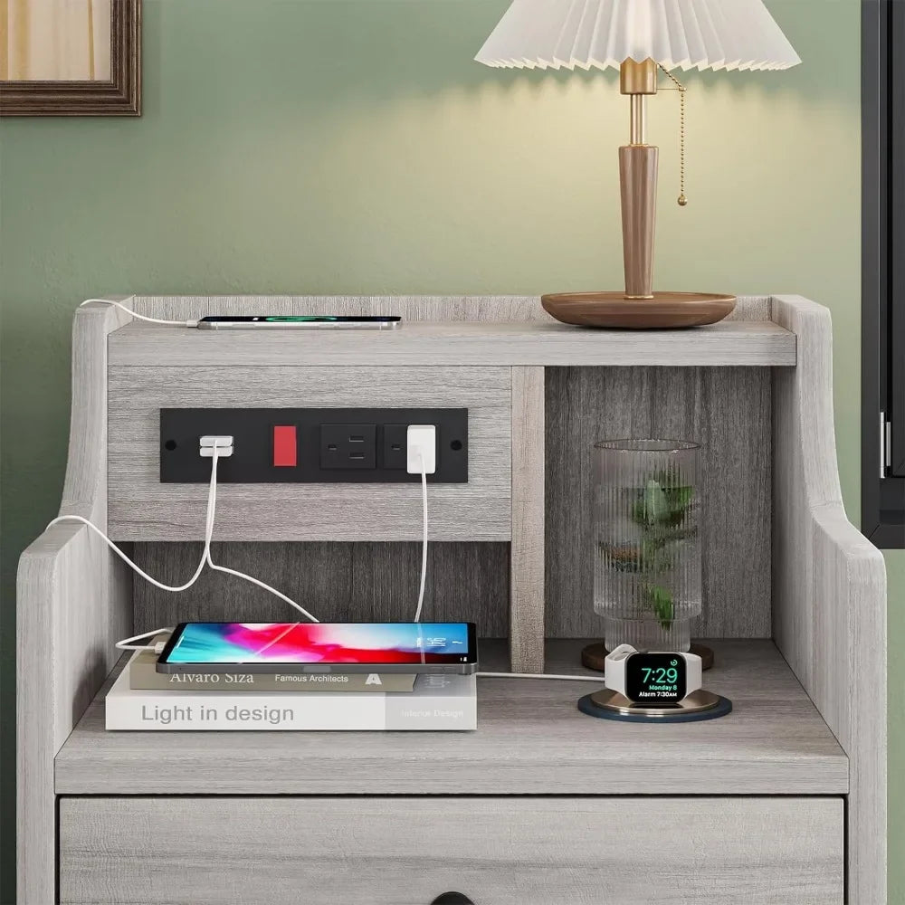 Nightstand with Charging Station