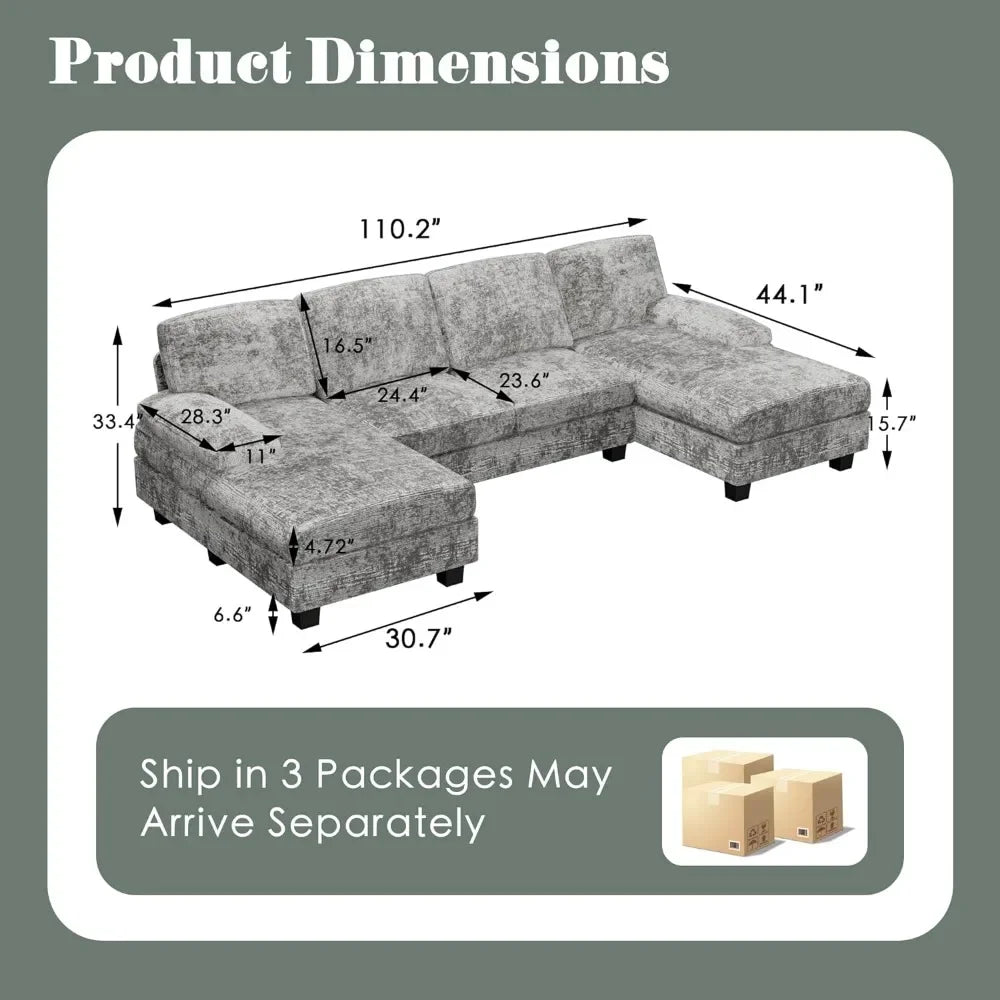 4 Seat Sofa Set U-Shaped