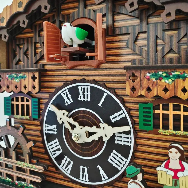 Cuckoo Clock Traditional Wooden Handcrafted Bird Wall