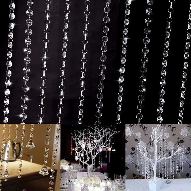 10pc Indoor Decorative Crystal Glas curtains 100cm