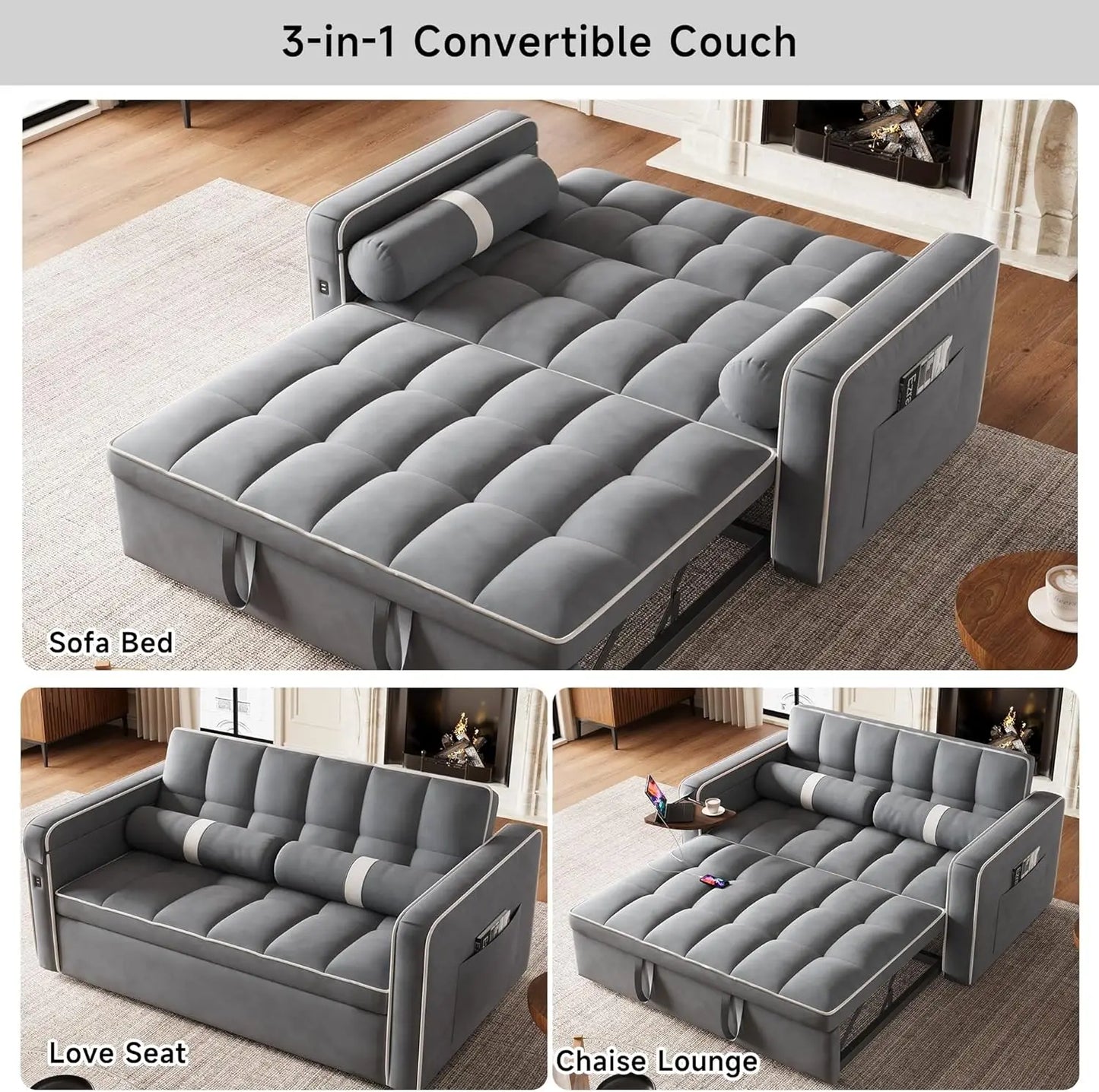 3 in 1 Sleeper Sofa Bed