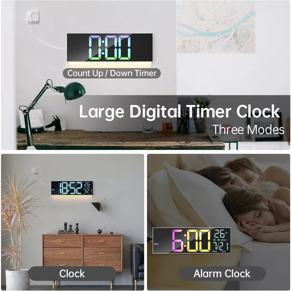 Digital Clock, Color Changing Remote Control