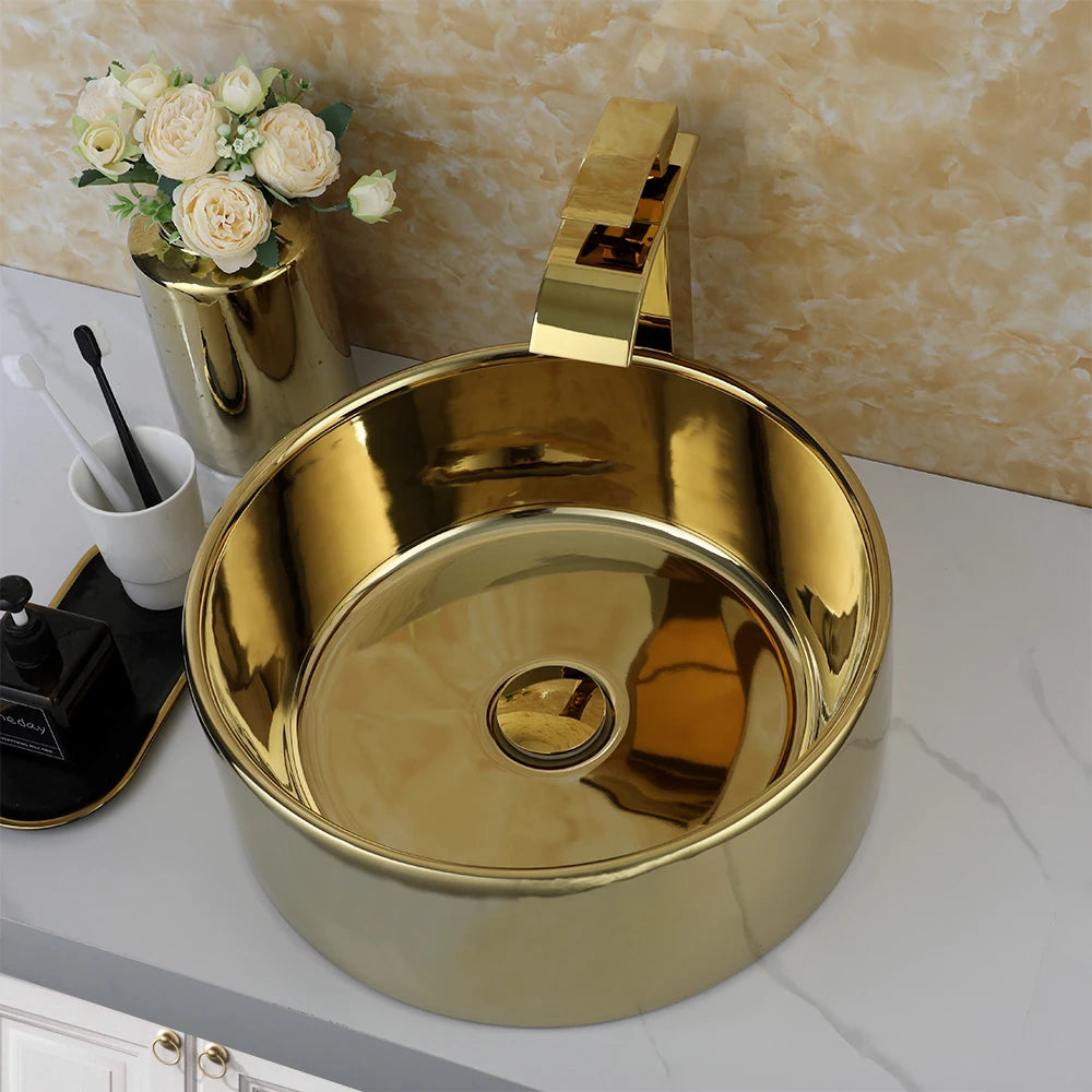 Luxury Stainless Steel Gold Sink